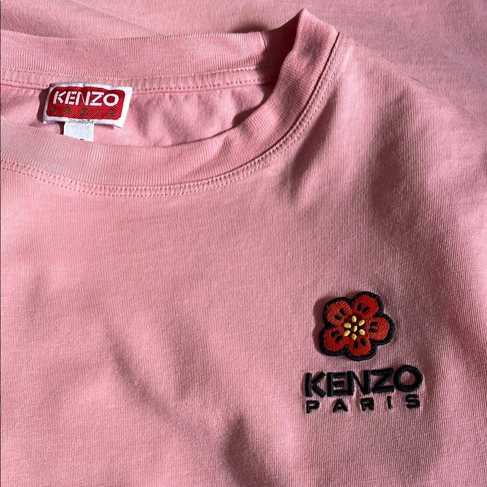 Kenzo Paris Pink Women's Flower Emblem T-Shirt - Picture 6 of 10